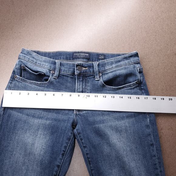 Lucky Brand Sweet Jeans Womens 4/27 Blue Medium Wash Mid Rise Straight Leg Denim - Picture 4 of 12